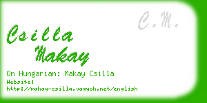 csilla makay business card